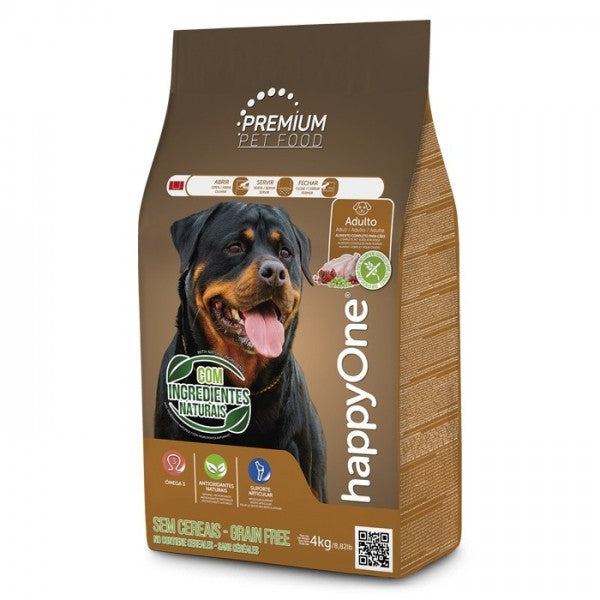 happyOne Premium Sin cereales Perro Adulto - Pollo y verduras 4 kg