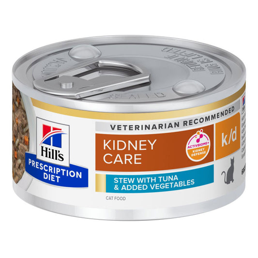 Hill's Kidney Care k/d - Wet Cat Food for Kidney Disease Support - Tuna | 12 x 82 g