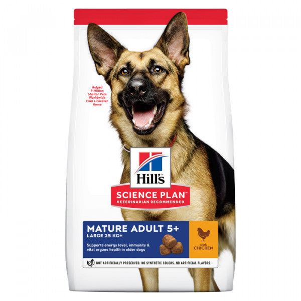 Hill's Mature Adult 5+ Large - Pienso seco para perros de raza grande de más de 5 años - Pollo 18 kg