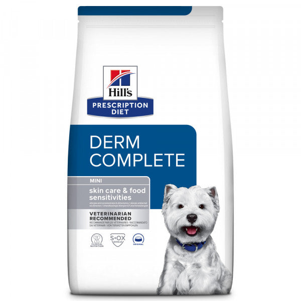 Hill's PD Derm Complete Mini - Ração seca para cão pequeno com alergias 1 kg
