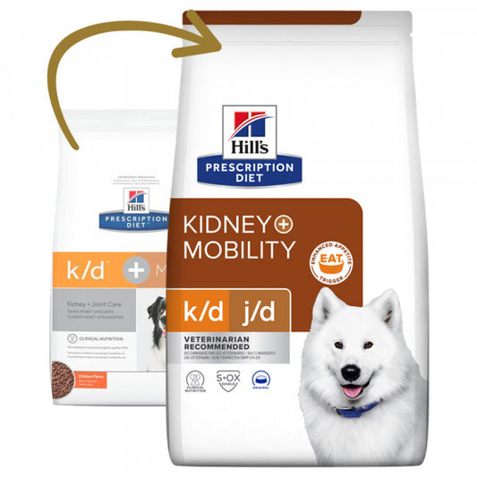 Hill's PD Kidney + Mobility k/d j/d - Dry Dog Food for Renal and Mobility Issues 4 kg
