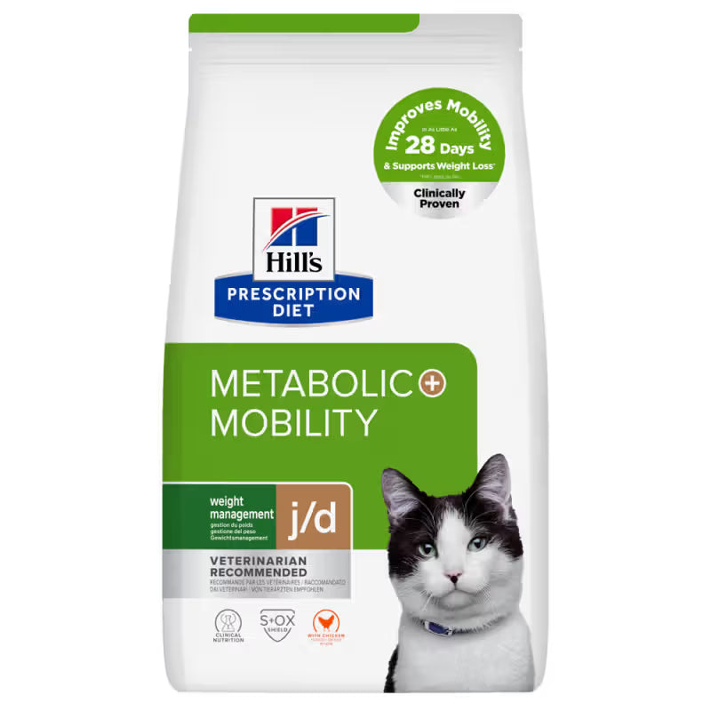 Hill's PD Metabolic + Mobility j/d Adult Cat Chicken - Dry cat food for weight management and joint support