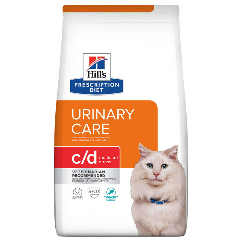 Hill's PD Urinary Care c/d Multicare Stress - Pienso seco para gatos para el soporte de la salud urinaria - Pescado del océano 1.5 kg