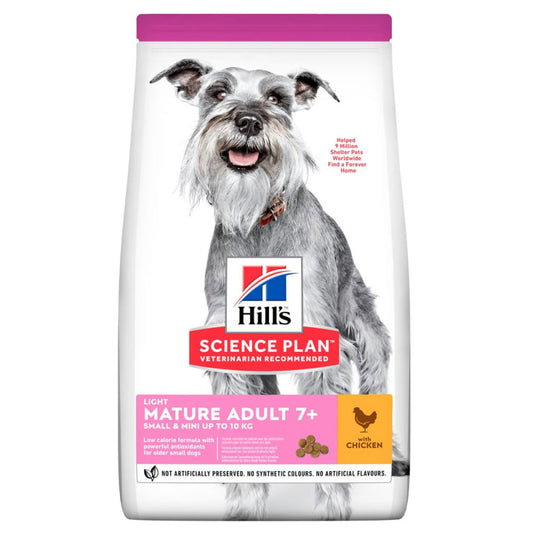 Hill's Small & Mini Mature 7+ Light - Ração seca para cão de porte mini e pequeno com mais de 7 anos 2.5 kg