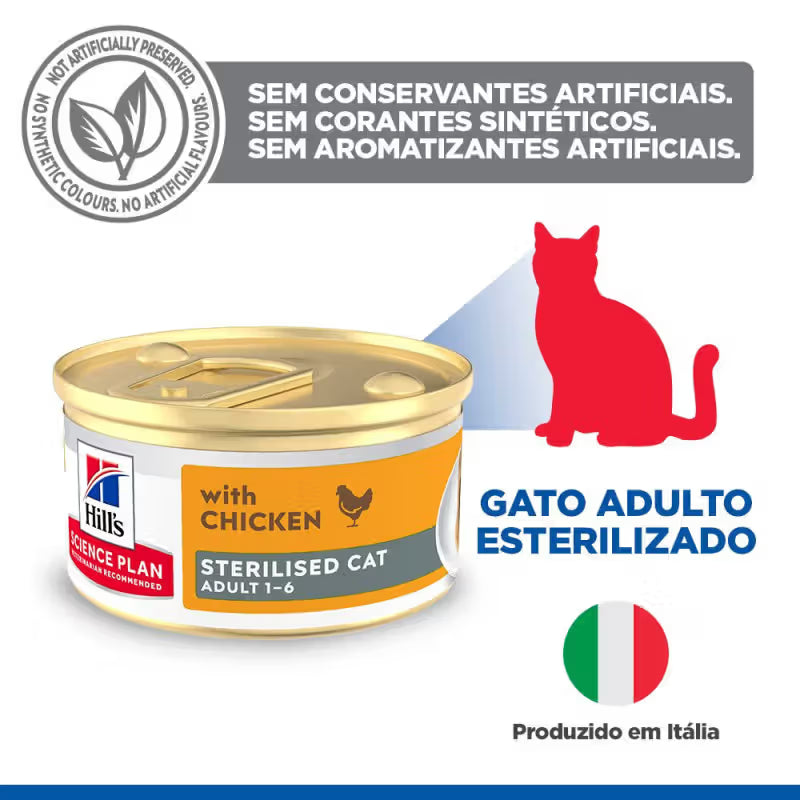 Hills Sterilised Adult Cat Chicken - Wet food for sterilised cats