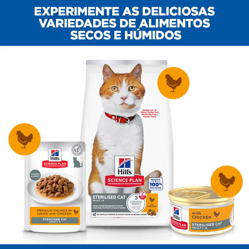 Hills Sterilised Adult Cat Chicken - Wet food for sterilised cats