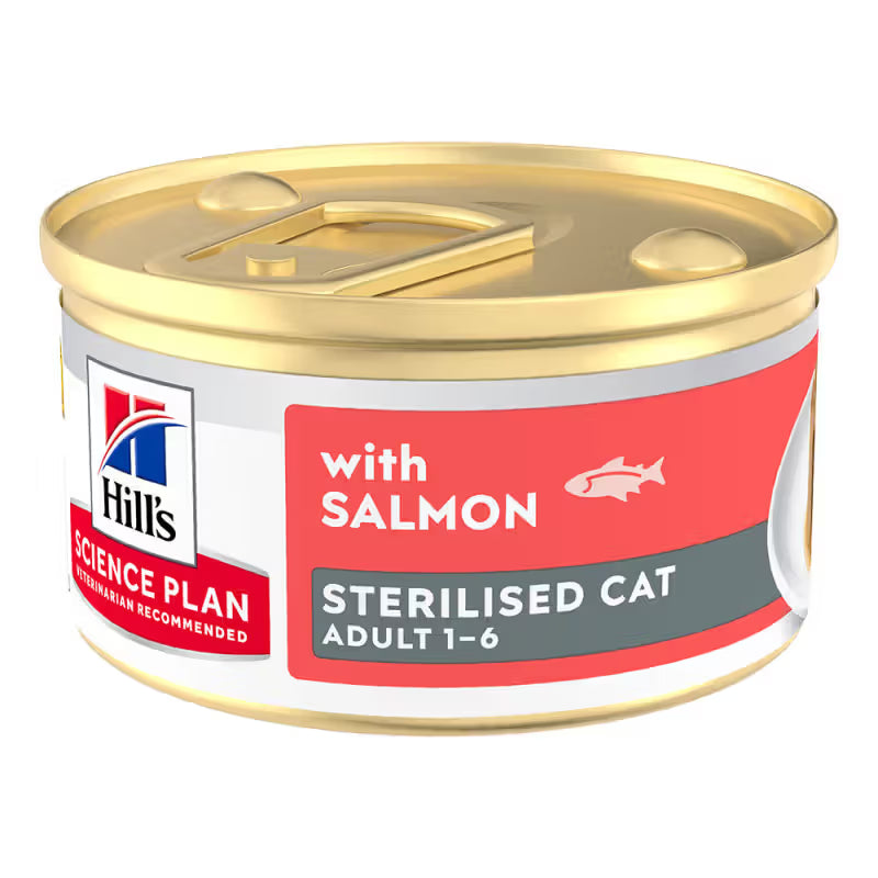 Hills Sterilised Adult Cat Salmon - Wet food for sterilised cats