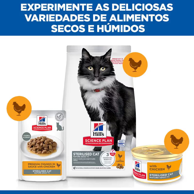 Hills Senior Sterilised Cat Chicken - Wet food for sterilised cats