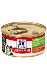 Hills Science Plan Gato Gatinho e Mãe Frango e Peru - Ração húmida para gato