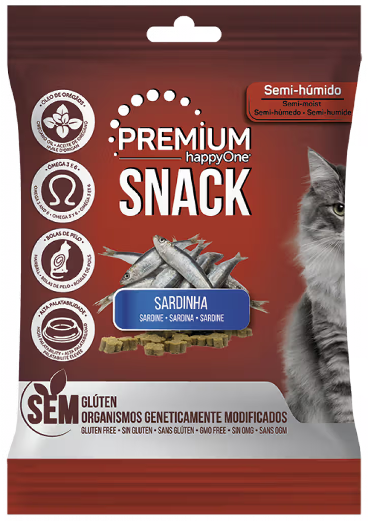 happyOne Premium Snacks Sardinha para Gato
