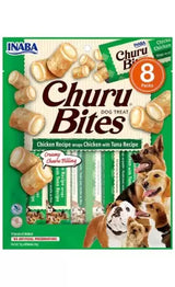 Inaba Churu Bites Dog Treat Receita de Wraps Frango e  Atum