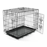 Duvo Plus Jaula Transportadora Preta Dog Crate com 2 Portas