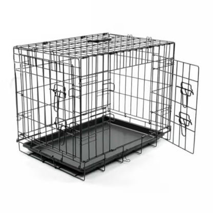 Duvo Plus Jaula Transportadora Preta Dog Crate com 2 Portas