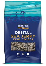 Fish4Pets Dental Sea Jerky Fish Twists Cão Peixe Branco - Snack para cão para controlo de peso