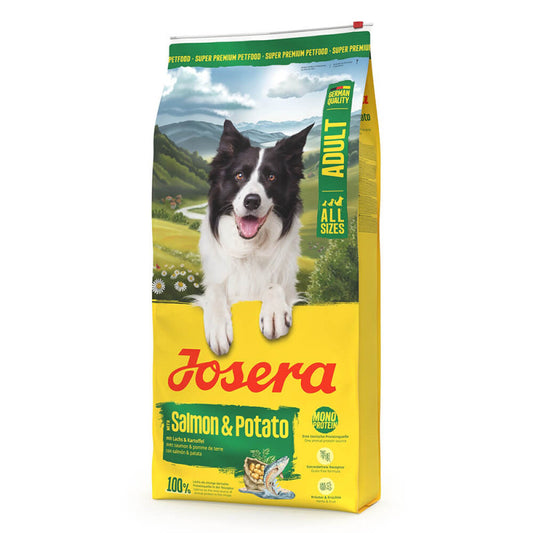 Josera All Sizes - Grain-Free Dry Dog Food for Adult Dogs - Salmon & Potato 12.5 kg