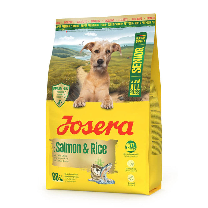Josera All Sizes SeniorPlus - Pienso Seco para Perro Senior con Sensibilidades - Salmón y Arroz 3 kg