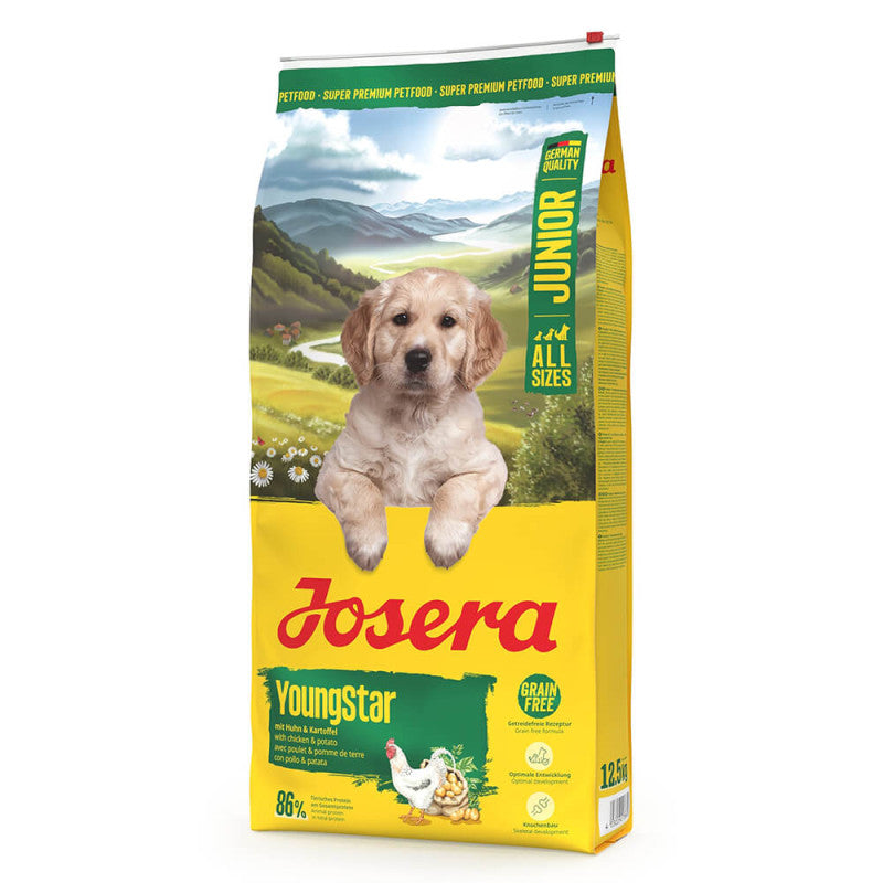 Josera All Sizes Young Star - Grain-Free Puppy Dry Dog Food - Chicken & Potato 12.5 kg