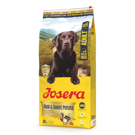 Josera Medi Maxi - Grain Free Dry Dog Food for Adult Medium Maxi Dogs - Duck and Sweet Potato 12.5 kg