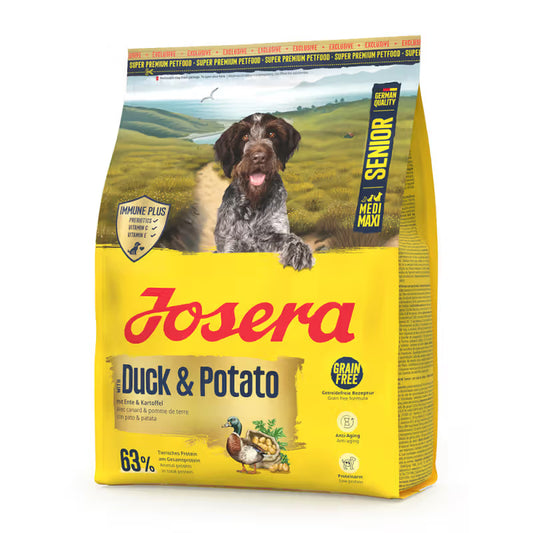 Josera Medi Maxi Cão Sénior Grain-Free Pato e Batata - Ração seca para cão