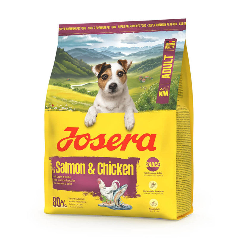 Josera Mini - Pienso Seco para Perro Mini Adulto - Salmón y Pollo | 5 x 900 g