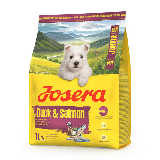 Josera Mini - Puppy Mini Dry Dog Food - Duck & Salmon | 5 x 900 g