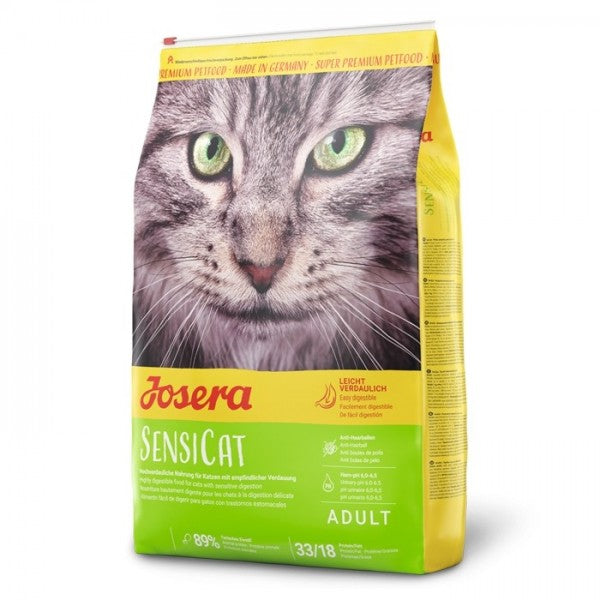 Josera SensiCat - Pienso Seco para Gato Adulto con Sensibilidades | 8 x 400 g