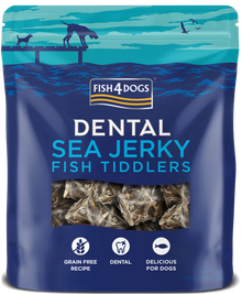 Fish4Pets Dental Sea Jerky Fish Tiddlers Perro Pescado Blanco - Snack para perro para salud dental y control de peso