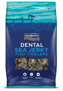 Fish4Pets Dental Sea Jerky Fish Tiddlers Perro Pescado Blanco - Snack para perro para salud dental y control de peso