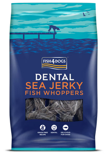 Fish4Pets Dental Sea Jerky Fish Whoppers Dog White Fish - Dog treat for dental health and weight management