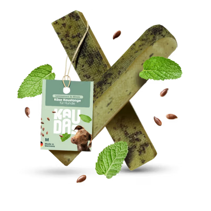 Kaudas - Snack para perro con queso, linaza y menta