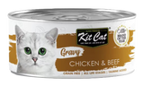 Kit Cat Gravy Gato Frango e Carne de Vaca Grain-Free - Ração húmida para gato