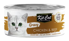 Kit Cat Gravy Gato Pollo y Vacuno Grain-Free - Comida húmeda para gato