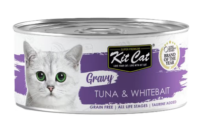 Kit Cat Gravy Gato Atún y Pescadito Grain-Free - Comida húmeda para gato