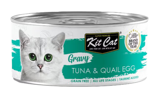 Kit Cat Gravy Gato Atún y Huevo de Codorniz Grain-Free - Comida húmeda para gato