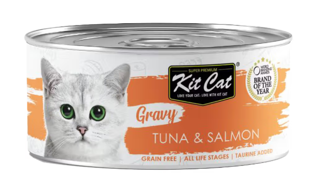 Kit Cat Gravy Gato Grain-Free Atún y Salmón - Comida húmeda para gato