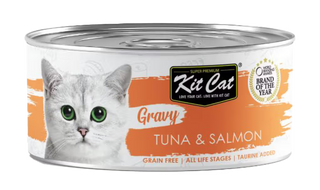 Kit Cat Gravy Gato Grain-Free Atún y Salmón - Comida húmeda para gato