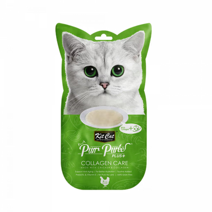 Kit Cat Purr Puree Plus+ Gato Grain-Free Pollo - Snack para gato