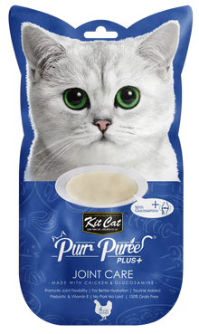 Kit Cat Purr Puree Plus+ Cat Chicken Grain-Free - Cat treat for joint support