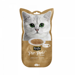 Kit Cat Purr Puree Plus+ Gato Grain-Free Atum e Arando - Ração húmida para gato para o trato urinário