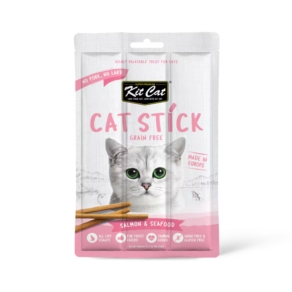 Kit Cat Stick Gato Salmón y Marisco Grain-Free - Snack para gato