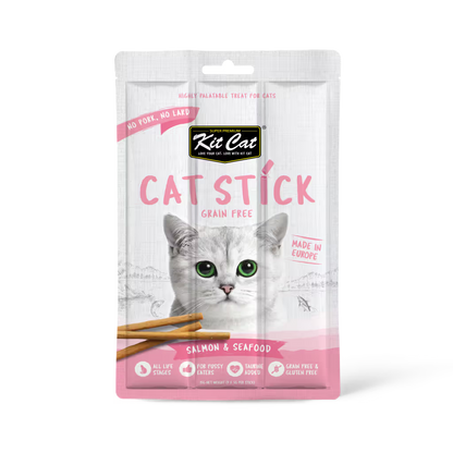 Kit Cat Stick Gato Salmón y Marisco Grain-Free - Snack para gato