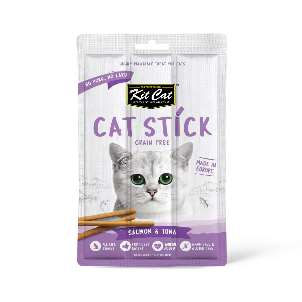 Kit Cat Stick Gato Grain-Free Salmón y Atún - Snack para gato