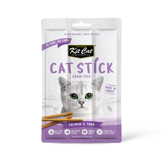 Kit Cat Stick Gato Grain-Free Salmão e Atum - Snack para gato