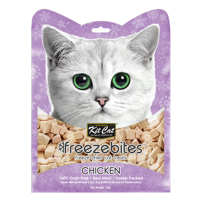 Kit Cat Freezebites Gato Frango Grain-Free - Snack para gato
