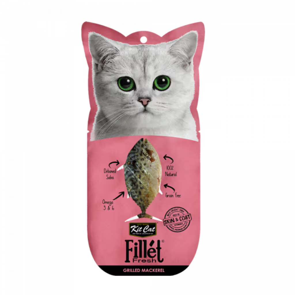 Kit Cat Fillet Fresh Gato Grain-Free Cavala - Ração húmida para gato