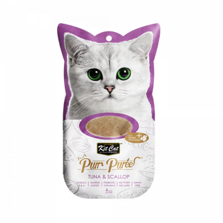 Kit Cat Purr Puree Gato Grain-Free Atún y Vieira - Comida húmeda para gato