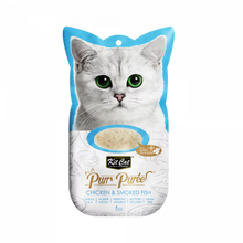 Kit Cat Purr Puree Gato Frango e Peixe Fumado Grain-Free - Ração húmida para gato