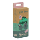 Green Sheep Poop Bags Strawberry Scented - Bolsas para excrementos para perro con aroma a fresa