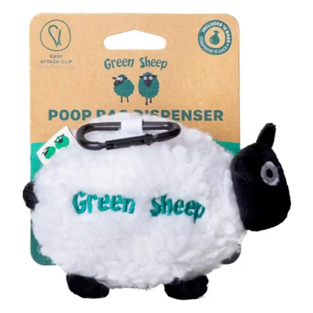 Green Sheep Sheep Dispenser - Dispensador de bolsas para excrementos