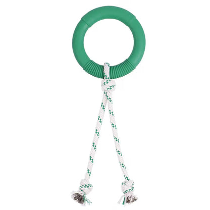 Green Sheep Natural Rubber Hoop Rope Toy - Green - Juguete para perro